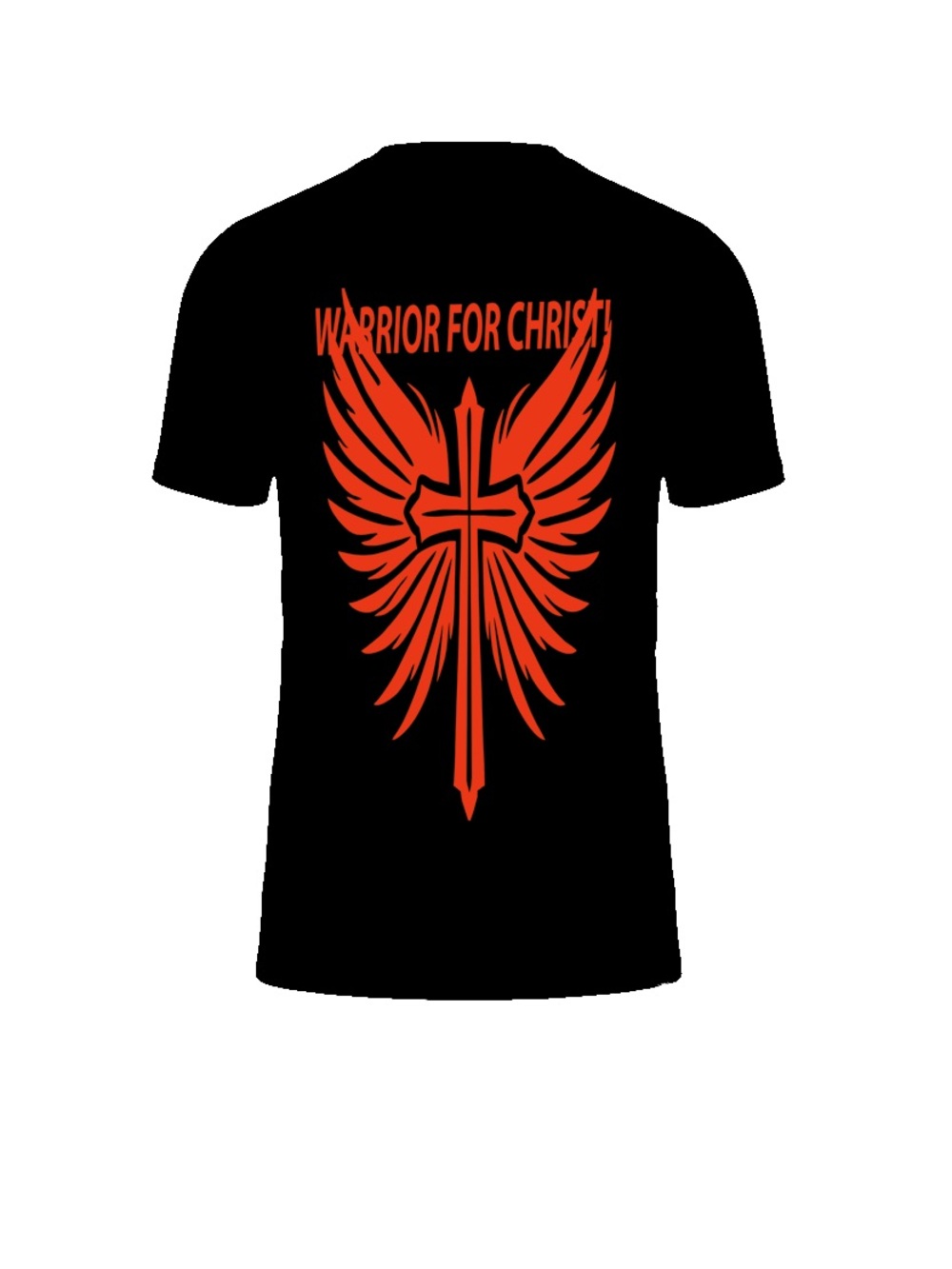 Warrior For Christ Short-Sleeve Graphic Tee - Black with Red Design